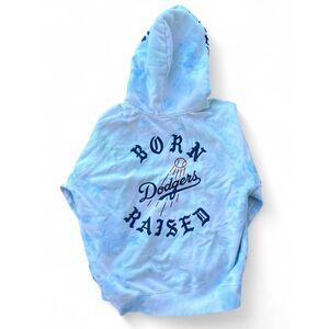 2019 Mens Born x Raised LA Dodgers tie dye pullover hoodie 2XL